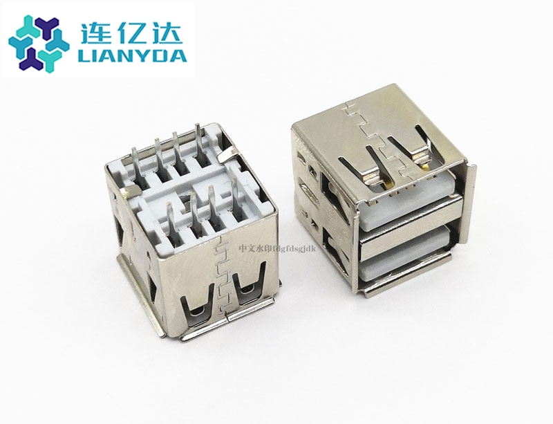 USB 2.0 AF 雙層直插 L=14.2