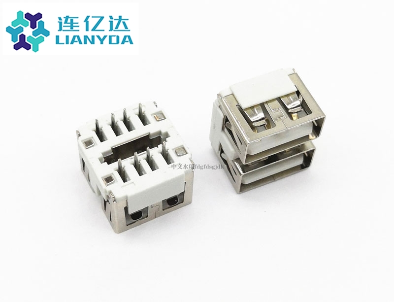 USB 2.0 AF 雙層直插 L=10.0 LED款