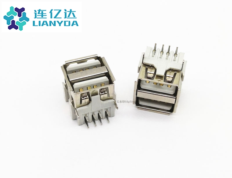USB 2.0 AF 雙層90° L=13.5