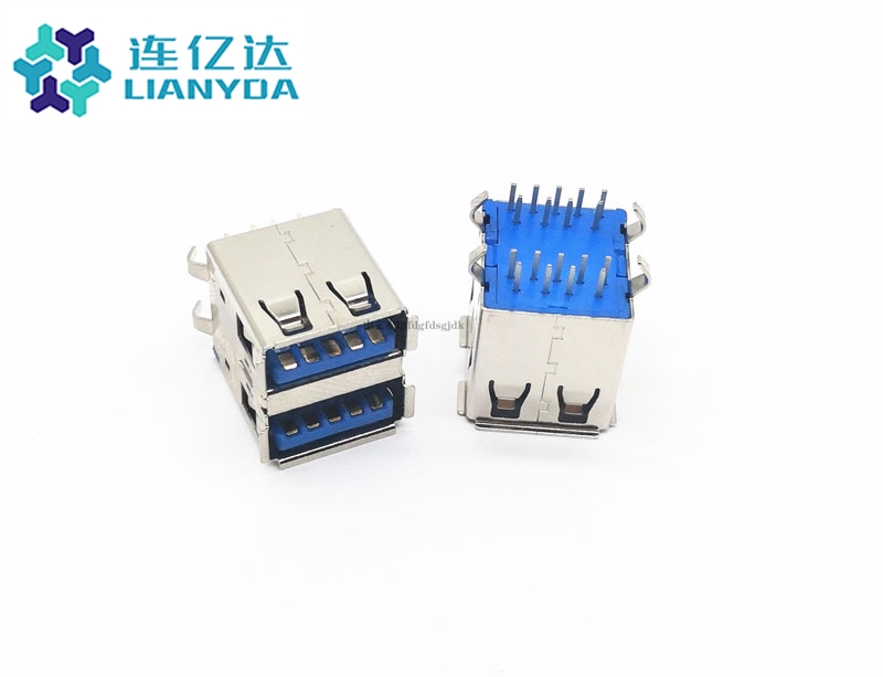 USB 3.0 AF 雙層90°