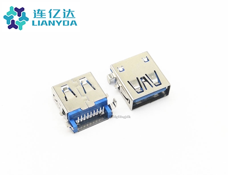 USB 3.0 AF 沉板 90° 外擴方形腳 板上3.5