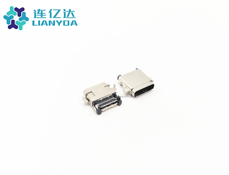 USB3.1 TYPE-C 24Pin 沉板 雙排貼 雙殼 板上2.18